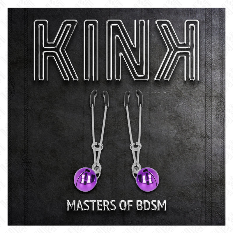 KINK PINZAS PARA PEZONES FINA CON CASCABEL VIOLETA 7 CM