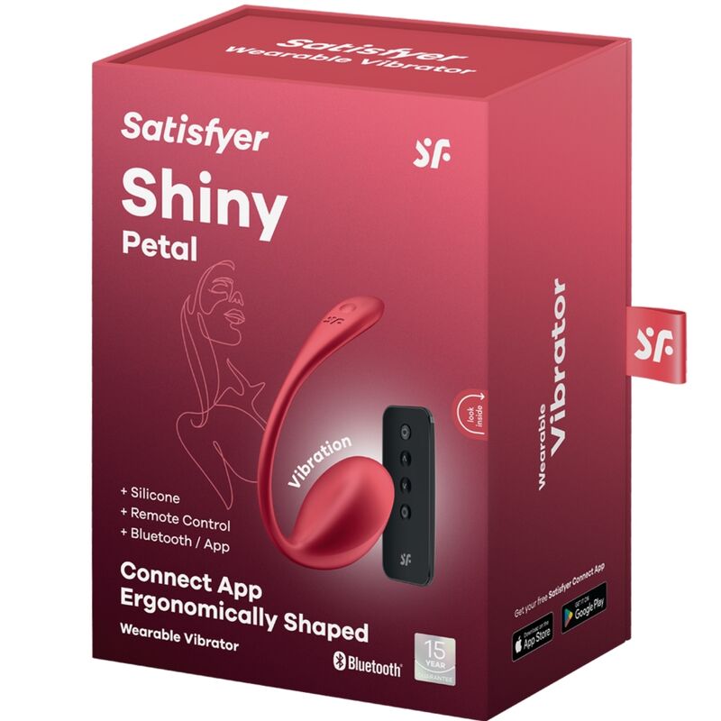 SATISFYER SHINY PETAL ESTIMULADOR PUNTO G CONTROL REMOTO ROJO APP GRATUITA