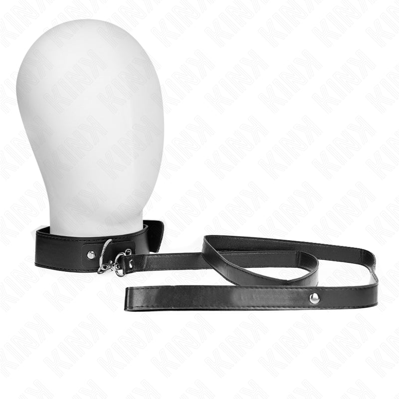 KINK COLLAR CON CORREA 116 CM FINO NEGRO AJUSTABLE 32 50 CM X 8 CM