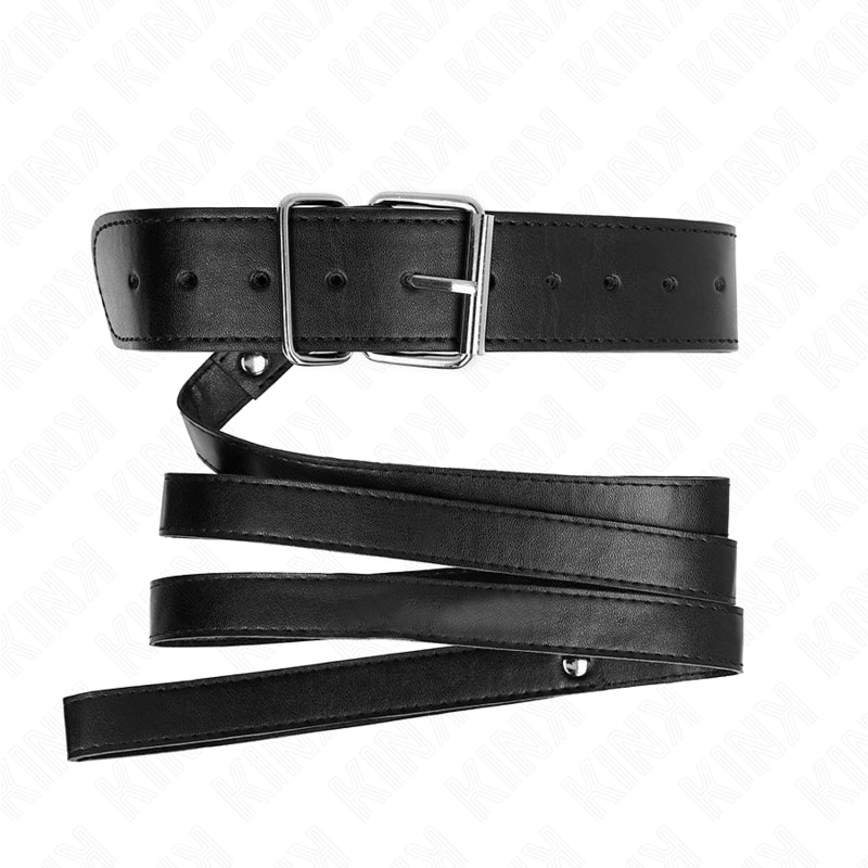 KINK COLLAR CON CORREA 116 CM FINO NEGRO AJUSTABLE 32 50 CM X 8 CM