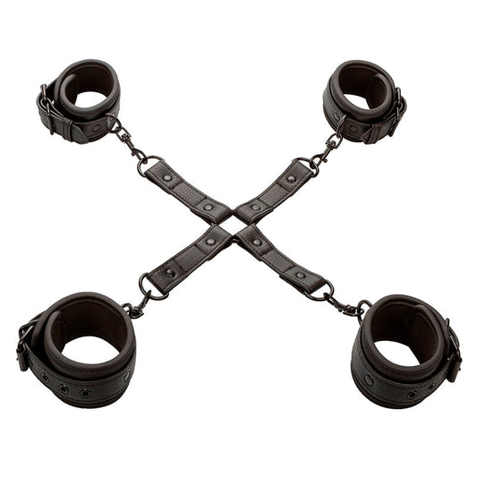 CALEXOTICS NOCTURNAL CONECTOR HOG TIE CUERO AJUSTABLE NEGRO