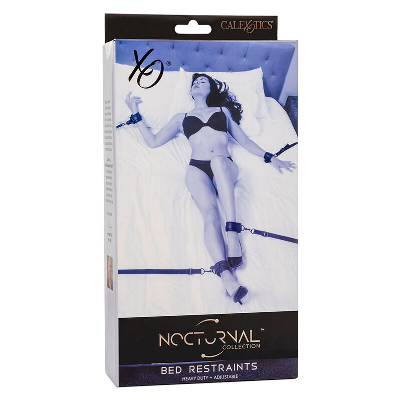 CALEXOTICS NOCTURNAL RESTRICCIONES DE CAMA CUERO AJUSTABLE NEGRO