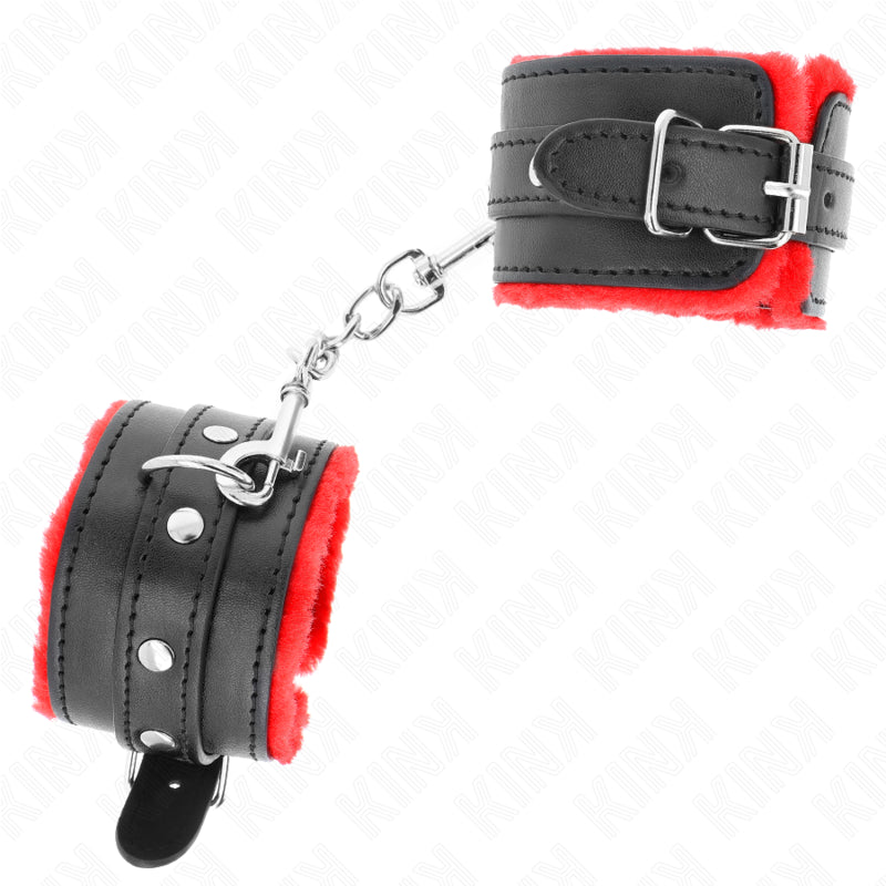 KINK MUaEQUERAS FORRADAS PREMIUM ROJO CON CORREA NEGRO AJUSTABLE 17 29 CM X 6 CM