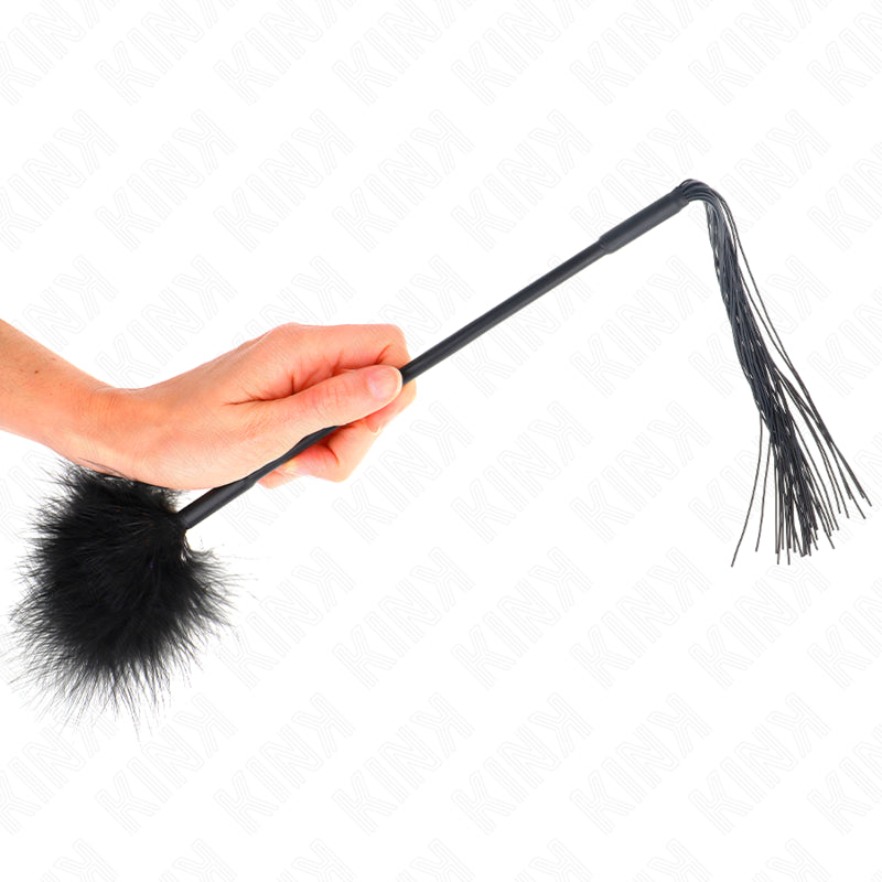 KINK LaTIGO DE SILICONA CON PLUMAS PARA COSQUILLAS 47 CM