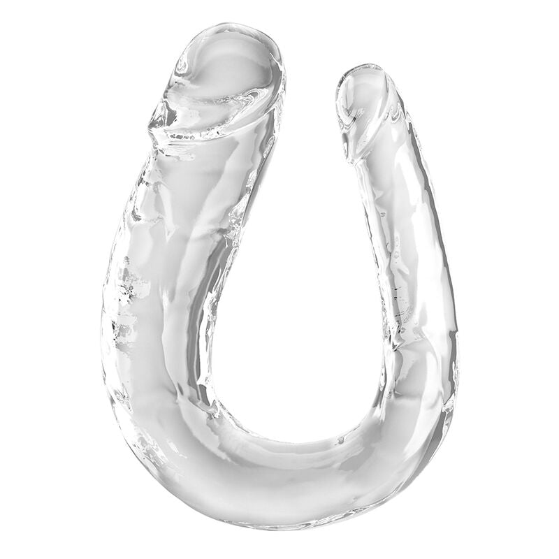 KING COCK DOUBLE TROUBLE DILDO DOBLE 44 CM TRANSPARENTE