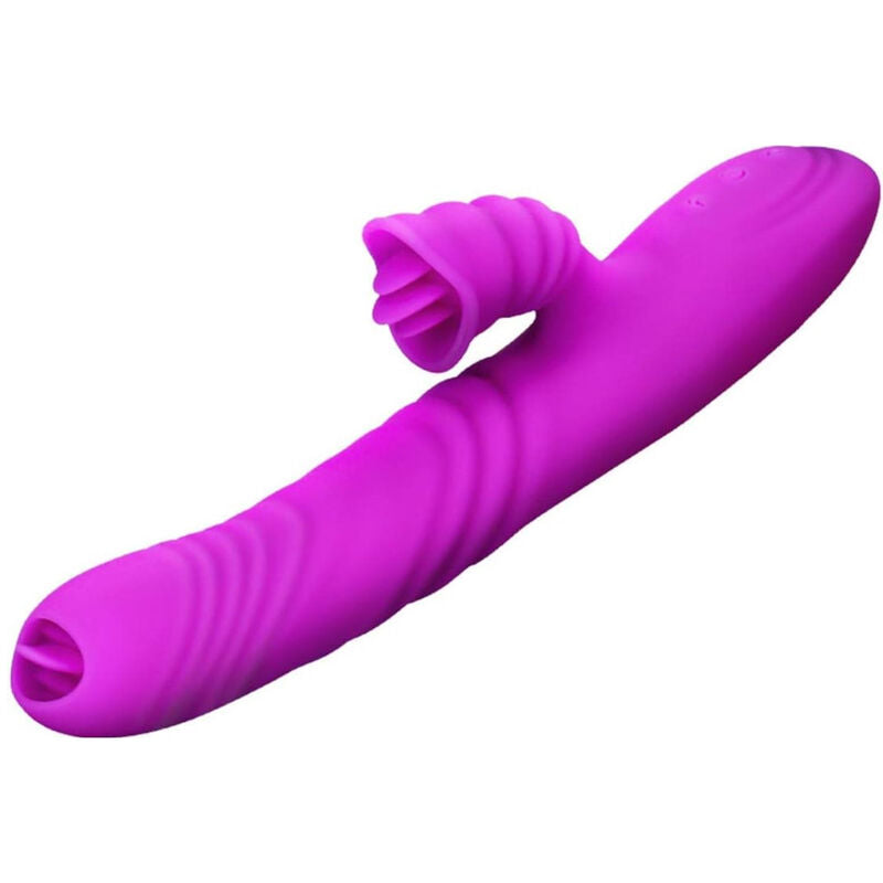 ARMONY ANGELIA VIBRADOR MULTIFUNCION DOBLE LENGUA EFECTO CALOR VIOLETA