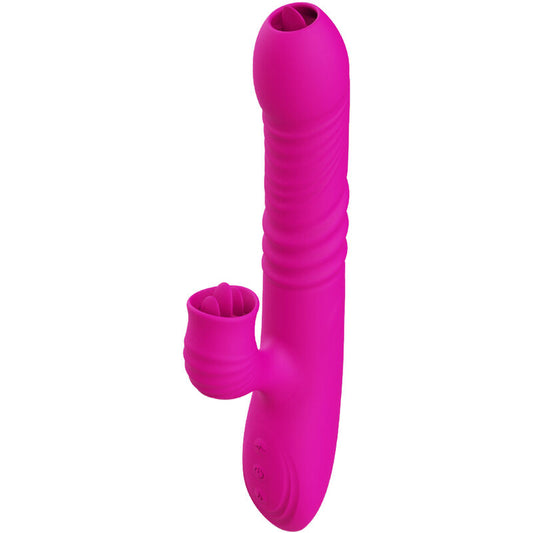 ARMONY FANNY VIBRADOR MULTIFUNCION DOBLE LENGUA EFECTO CALOR FUCSIA