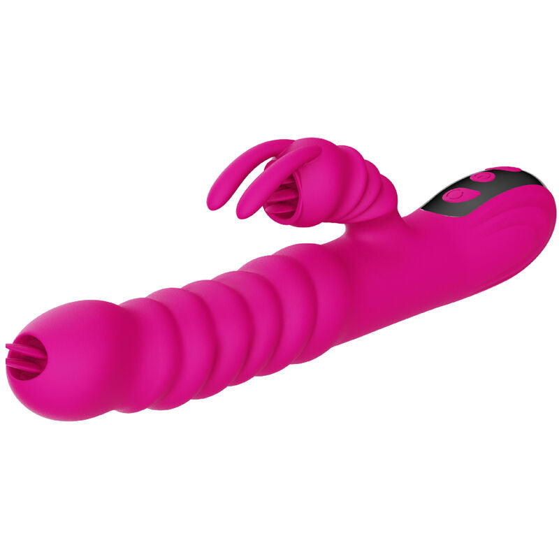 ARMONY VIBRADOR MULTIFUNCION RABBIT DOBLE LENGUA EFECTO CALOR FUCSIA