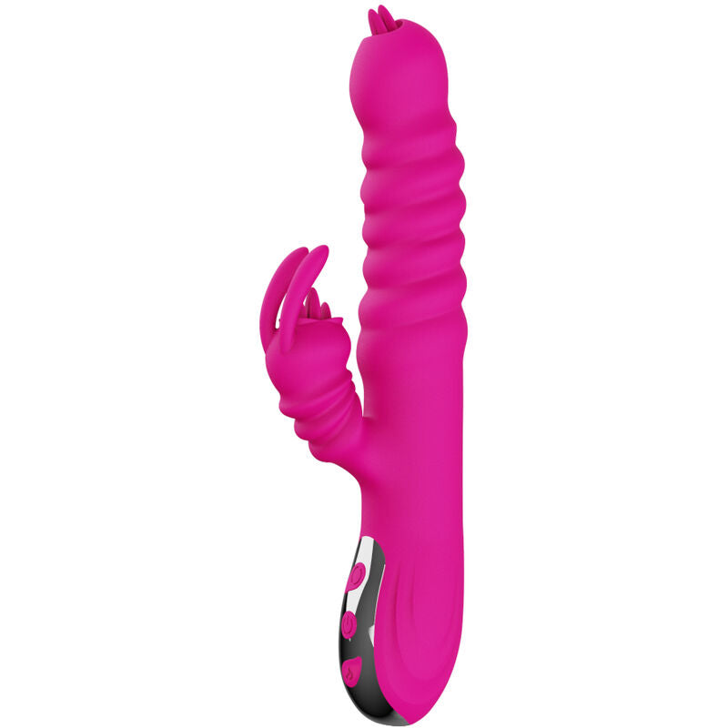 ARMONY VIBRADOR MULTIFUNCION RABBIT DOBLE LENGUA EFECTO CALOR FUCSIA