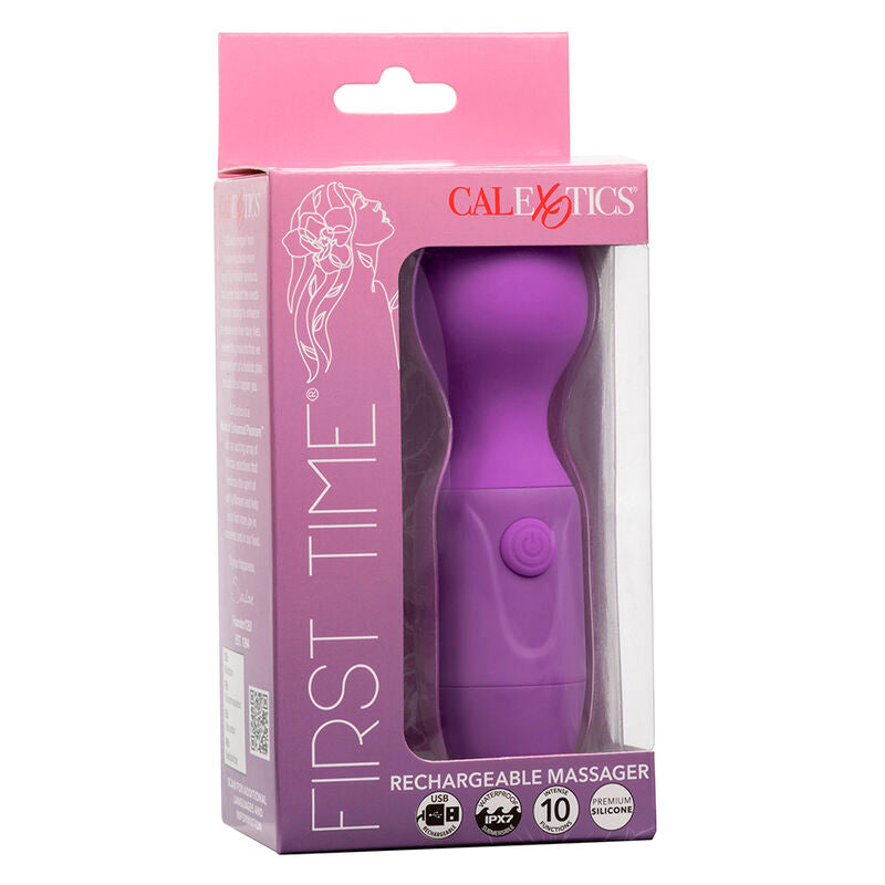 CALEXOTICS FIRST TIME MASAJEADOR RECARGABLE 10 VIBRACIONES VIOLETA