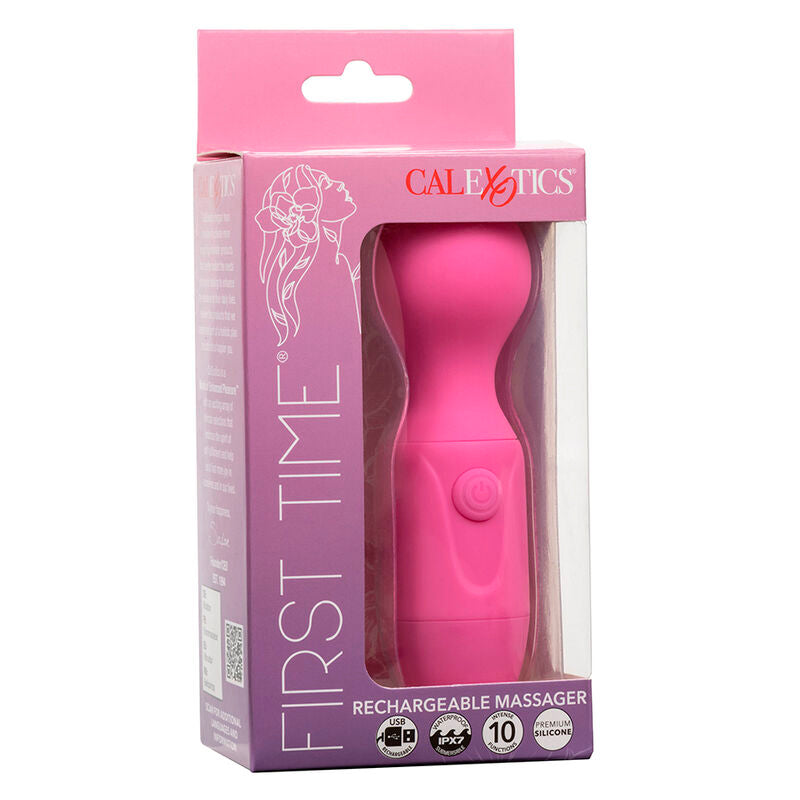 CALEXOTICS FIRST TIME MASAJEADOR RECARGABLE 10 VIBRACIONES ROSA