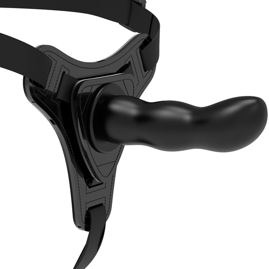 FETISH SUBMISSIVE HARNESS SILICONA NEGRO G SPOT 16 CM