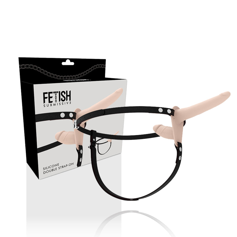 FETISH SUBMISSIVE HARNESS DOBLE PENETRACIoN FLESH