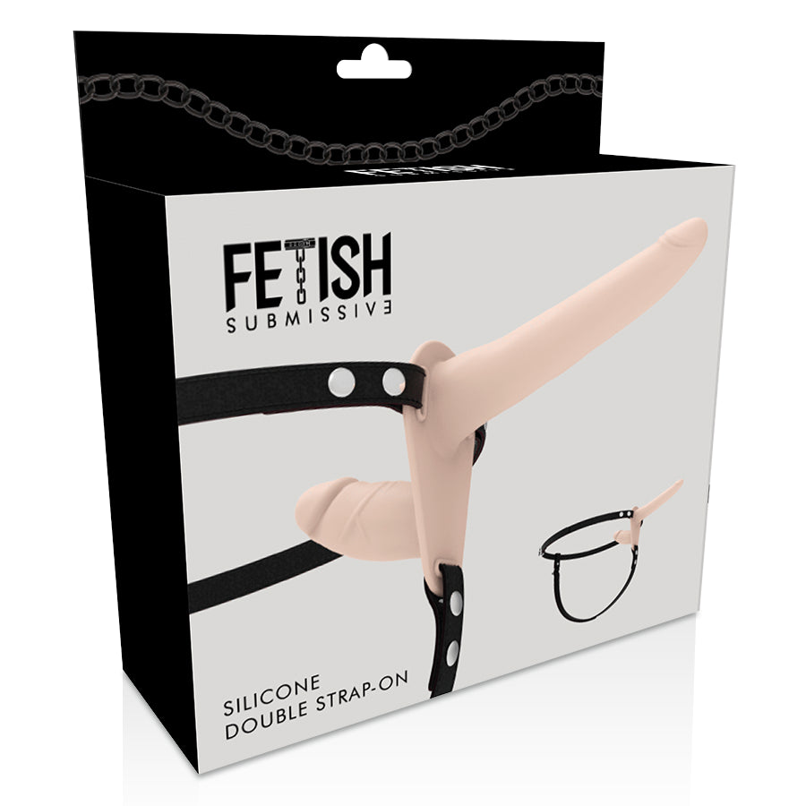 FETISH SUBMISSIVE HARNESS DOBLE PENETRACIoN FLESH