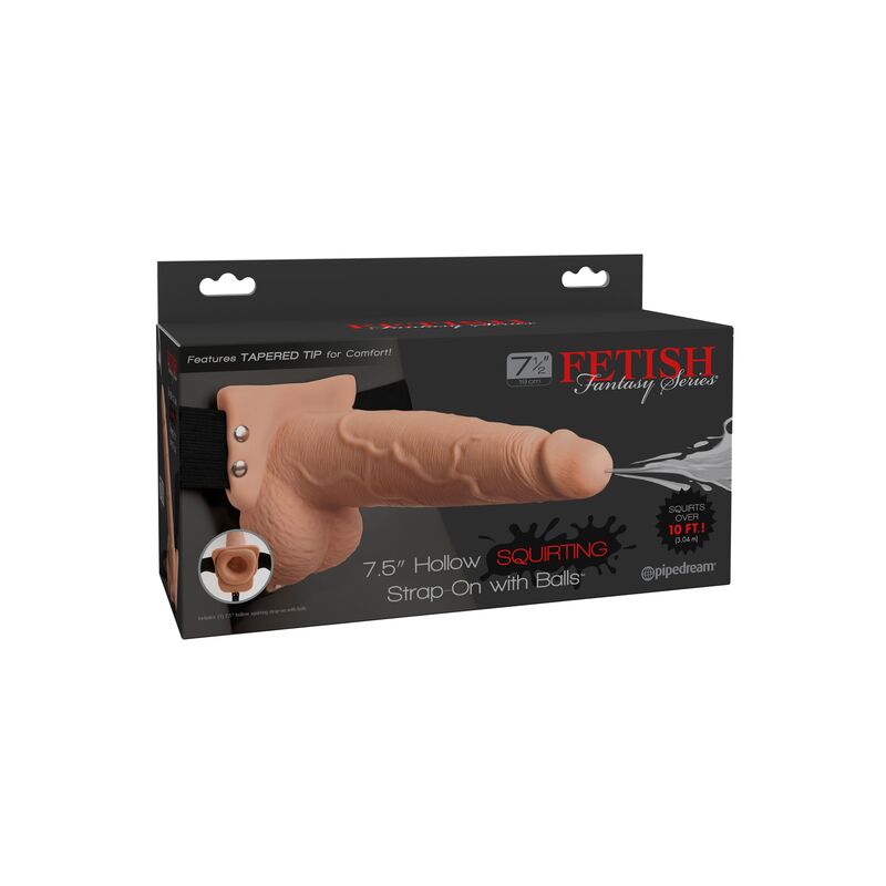 FETISH FANTASY SERIES ARNES AJUSTABLE PENE REALISTICO CON TESTICULOS SQUIRTING 19 CM