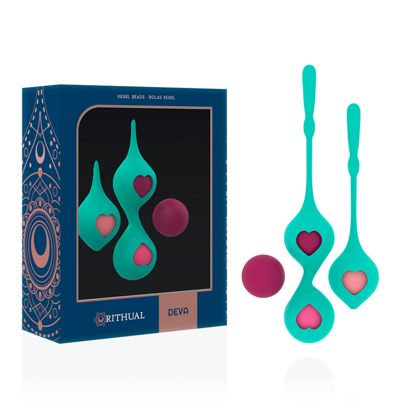 SET DEVA RITUAL ENTRENAMIENTO PELVICO VERDE AQUA