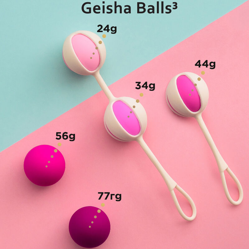 GVIBE SET 5 GEISHA BALLS3 ROSA