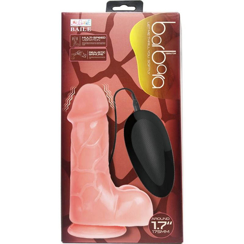 VIBRADOR REALISTICO BARBARA NATURAL 21 CM