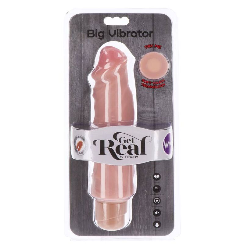 GET REAL DUAL DENSITY BIG VIBRADOR 205 CM NATURAL