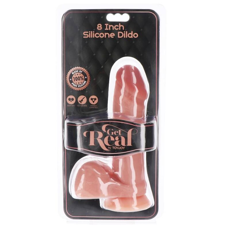 GET REAL DILDO SILICONA 205 CM CON TESTICULOS NATURAL