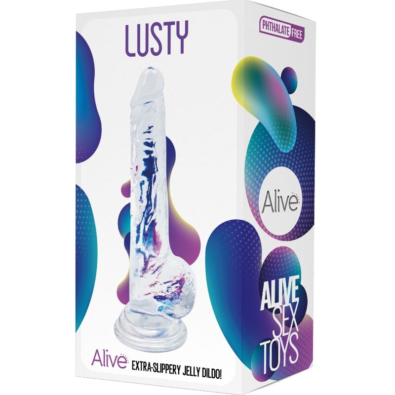 ALIVE LUSTY PENE REALISTICO TRANSPARENTE 18 CM